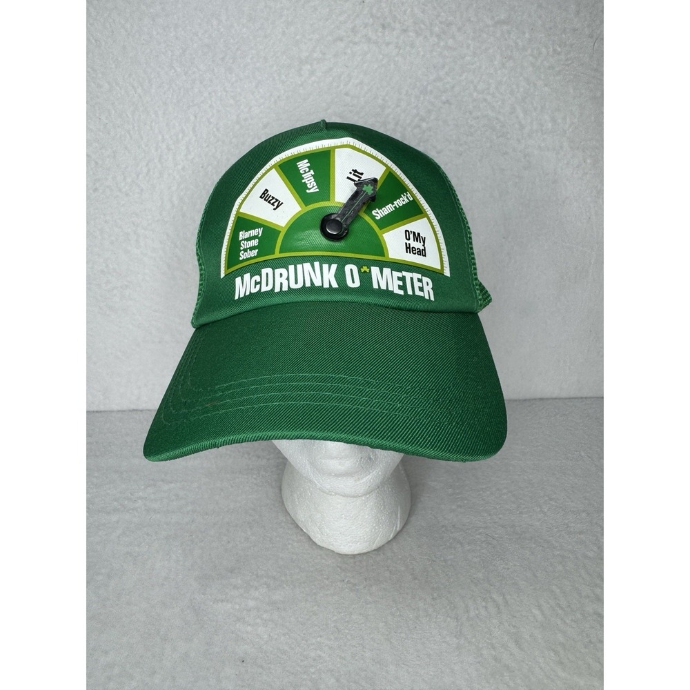 McDrunk O Meter St Patrick's Day Hat Green‎ Snapback Funny Party Cap OS